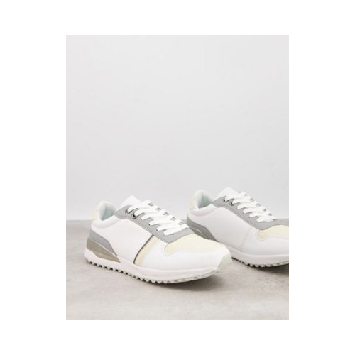 Кремово-серые кроссовки для бега в стиле ретро Brave Soul Белый