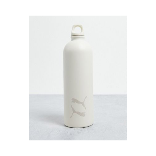 Кремовая бутылка для воды из нержавеющей стали Puma Training Exhale Белый