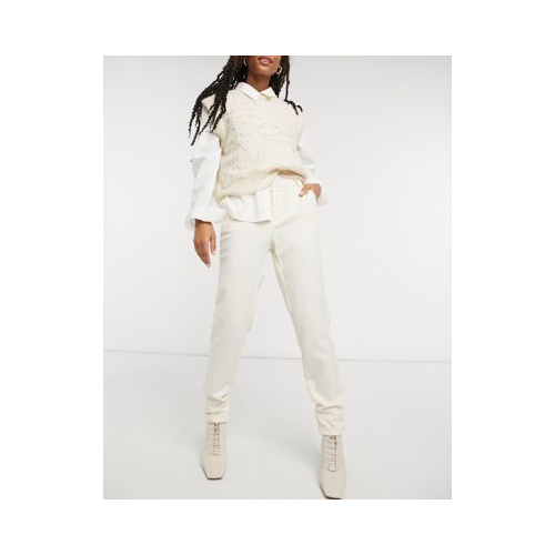 Кремовые узкие брюки Vero Moda Белый