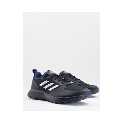 Кроссовки черного и серебристого цветов adidas Runfalcon 2.0 Running-Черный