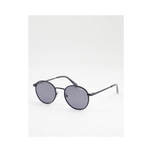 Круглые солнцезащитные очки в черной оправе с дымчатыми стеклами Quay Talk Circles