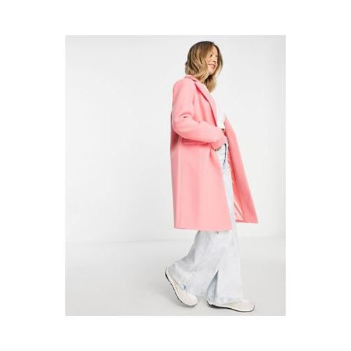 Пальто кораллово-розового цвета Miss Selfridge-Розовый