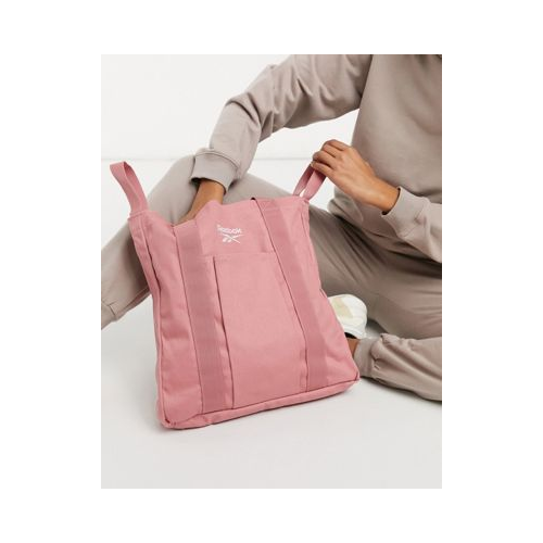 Песочно-розовая сумка-тоут с логотипом Reebok-Розовый цвет