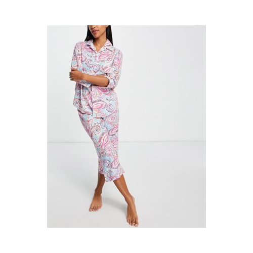 Пижама с принтом пейсли Lauren by Ralph Lauren-Розовый цвет
