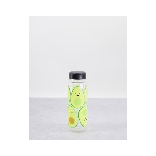 Прозрачная бутылка для воды с авокадо Sass & Belle-Зеленый цвет