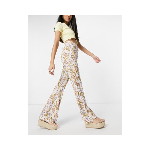 Расклешенные брюки с цветочным принтом в стиле ретро Free People Многоцветный