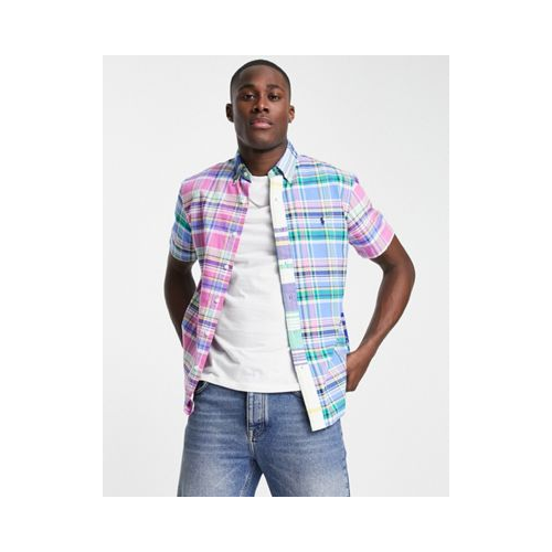 Разноцветная оксфордская рубашка в клетку стандартного кроя Polo Ralph Lauren