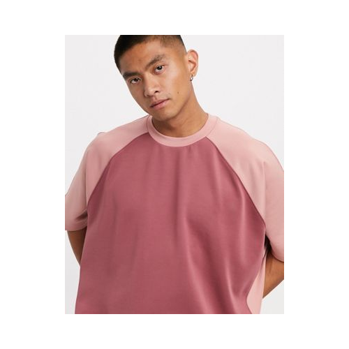 Розовая oversized-футболка ASOS DESIGN-Розовый цвет