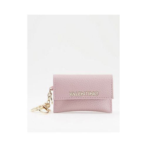 Розовая кредитница с дизайном в виде брелока Valentino Bags-Розовый цвет