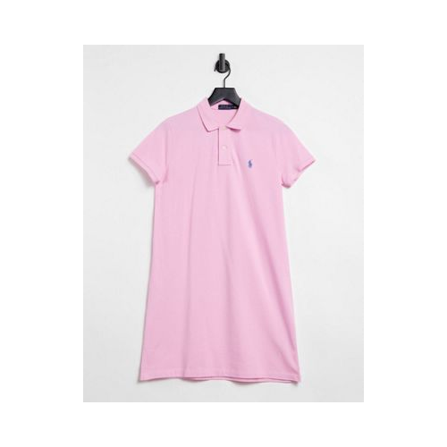 Розовое классическое платье поло Polo Ralph Lauren-Розовый цвет