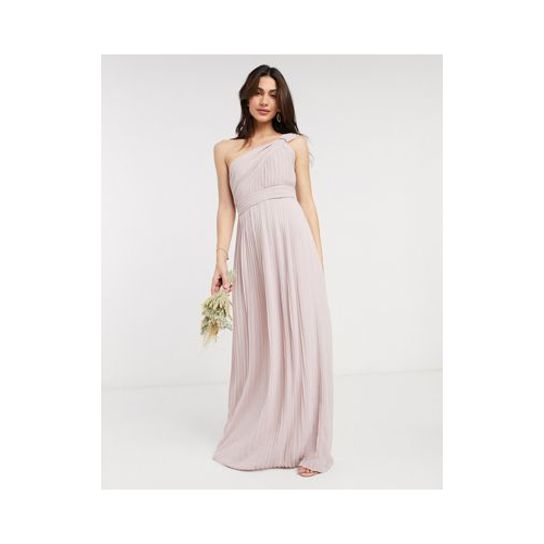 Розовое платье макси на одно плечо TFNC bridesmaid-Розовый цвет