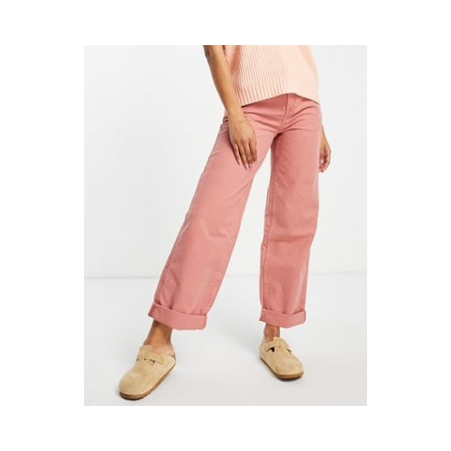 Розовые свободные брюки чиносы ASOS DESIGN-Коричневый цвет