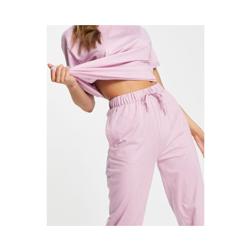 Розовые пижамные джоггеры из органического хлопка ASOS DESIGN – Выбирай и Комбинируй-Розовый цвет