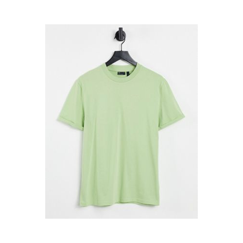 Светло-зеленая футболка с отворотами на рукавах ASOS DESIGN
