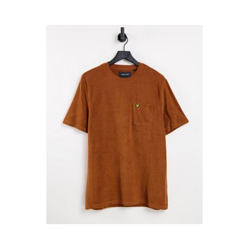 Светло-коричневая футболка из букле Lyle & Scott-Коричневый цвет