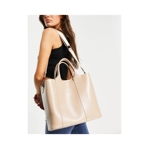 Светло-коричневая сумка-тоут с ремешком на плечо Claudia Canova Нейтральный