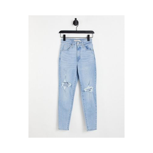 Светлые джинсы в винтажном стиле с завышенной талией и разрывами Levi's Голубой