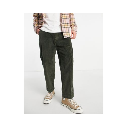 Свободные вельветовые брюки укороченного кроя цвета хаки Levi's-Зеленый