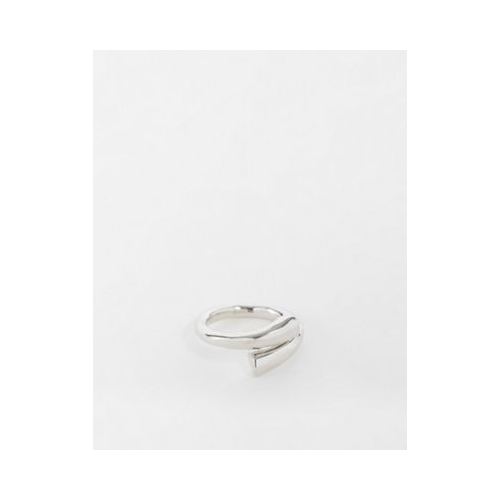 Серебристое массивное кольцо с минималистичным дизайном DesignB London
