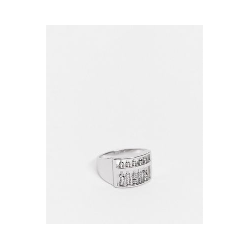 Серебристое кольцо с подвижной отделкой в виде счетов ASOS DESIGN