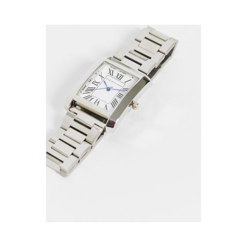 Серебристые часы с прямоугольным циферблатом Christin Lars