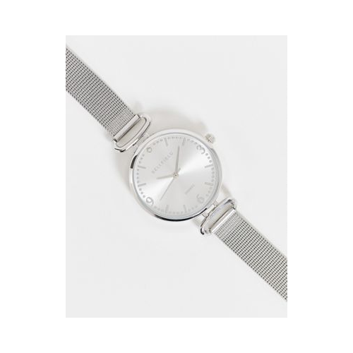 Серебристые часы с тонким сетчатым ремешком Bellfield