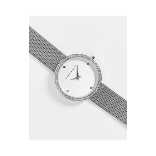 Серебристые женские часы с сетчатым ремешком Christin Lars