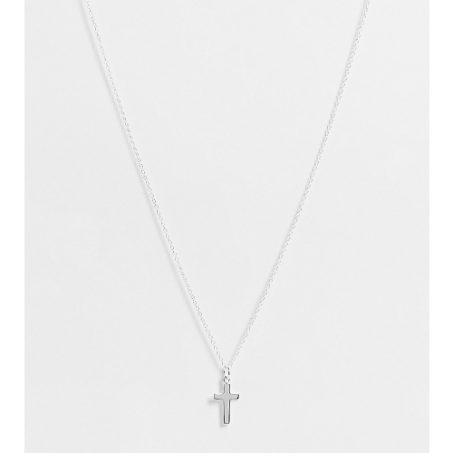 Серебряное ожерелье с крестом ASOS DESIGN