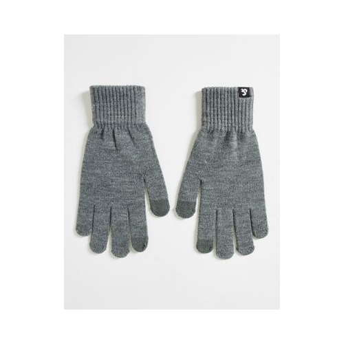 Серые трикотажные перчатки для сенсорных устройств Jack & Jones