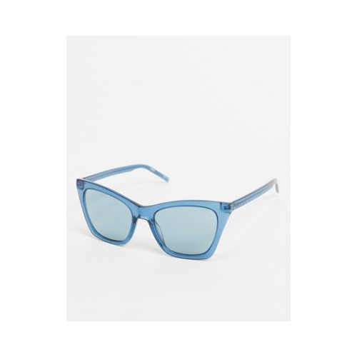 Синие солнцезащитные очки "кошачий глаз" HUGO Голубой