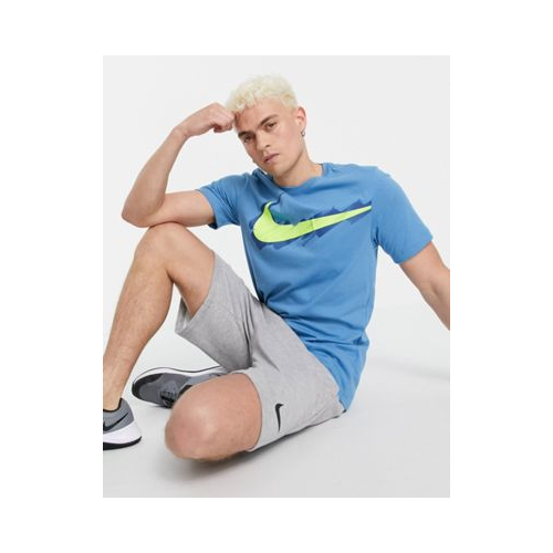 Синяя футболка с логотипом Nike Training Sport Clash Голубой