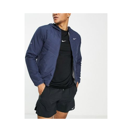Синяя куртка для бега из водонепроницаемого материала Nike Running Therma-FIT Темно-