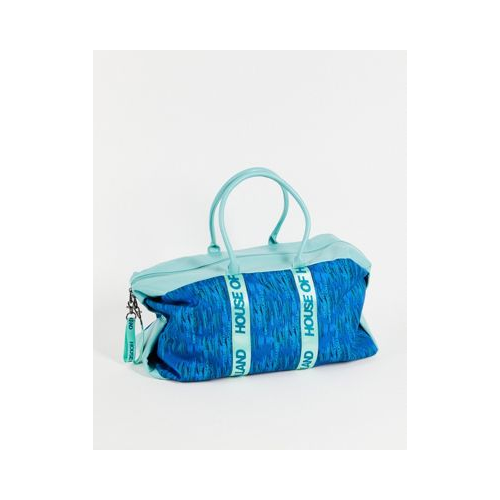 Синяя спортивная сумка с принтом логотипов House of Holland Голубой