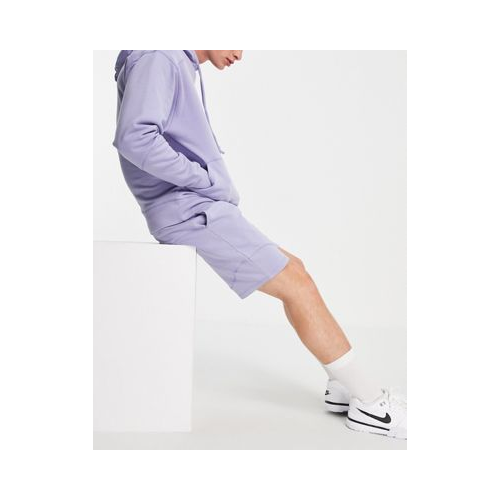 Сиреневые трикотажные oversized-шорты с декоративными строчками (от комплекта) ASOS DESIGN-Фиолетовый цвет