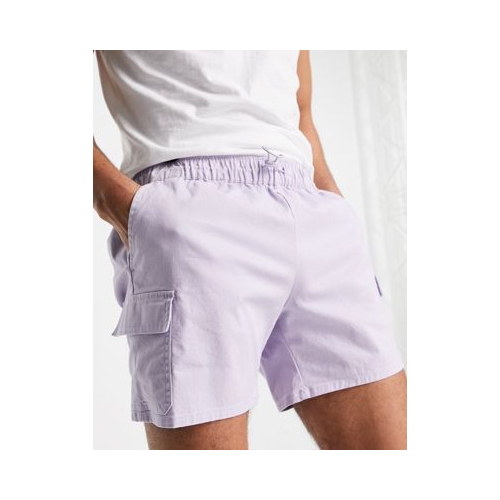 Сиреневые короткие шорты карго ASOS DESIGN-Фиолетовый цвет