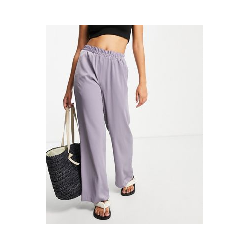 Сиреневые пижамные брюки с широкими штанинами ASOS DESIGN-Фиолетовый цвет