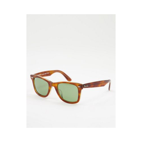 Солнцезащитные очки с квадратными линзами в черепаховой оправе Ray Ban-Коричневый цвет