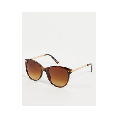Солнцезащитные очки в крупной черепаховой оправе Accessorize-Коричневый цвет