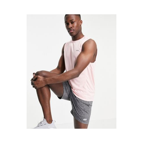 Спортивная футболка без рукавов из быстросохнущей ткани ASOS 4505-Розовый цвет