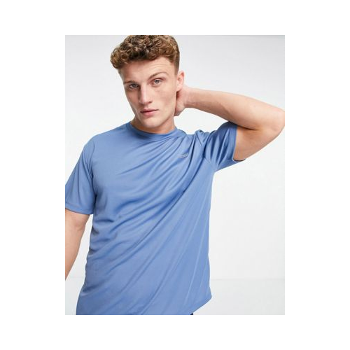 Спортивная футболка свободного кроя из быстросохнущей ткани синего цвета ASOS 4505 Голубой