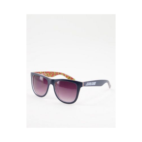 Темно-синие классические солнцезащитные очки с разноцветными дужками Santa Cruz Темно-
