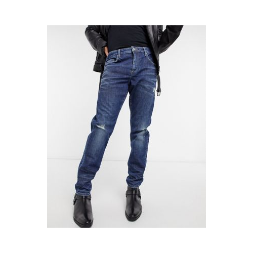 Темно-синие узкие джинсы из ткани плотностью 12,5 унций ASOS DESIGN