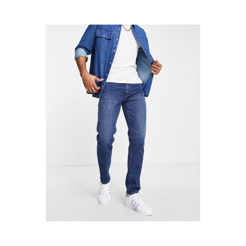 Темно-синие выбеленные узкие джинсы в стиле 90-х Abercrombie & Fitch Голубой
