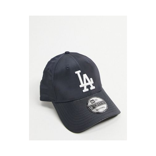 Темно-синяя блестящая бейсболка с логотипом команды Los Angeles Dodgers New Era 9FORTY Темно-
