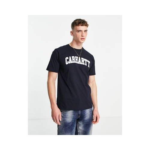Темно-синяя футболка с логотипом в университетском стиле Carhartt WIP Темно-