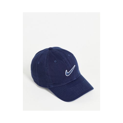 Темно-синяя кепка с вышитым логотипом Nike Темно-