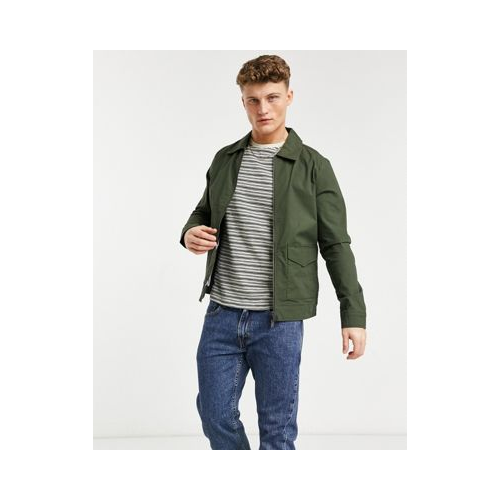Темно-зеленая куртка в строгом стиле от комплекта Selected Homme-Зеленый цвет