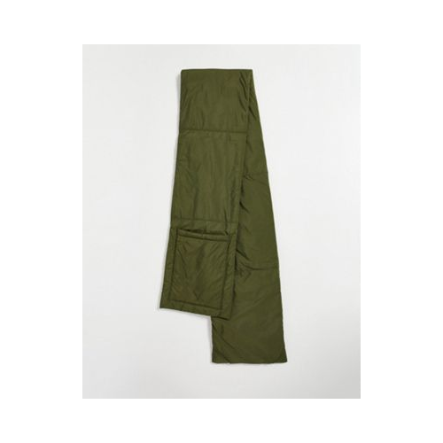 Утепленный шарф цвета хаки Boardmans-Зеленый