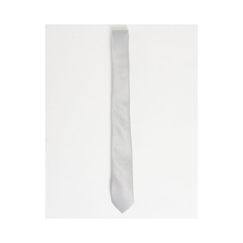 Узкий серебристый галстук ASOS DESIGN