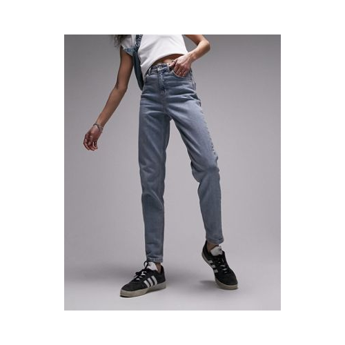 Выбеленные премиум-джинсы из смесового органического хлопка в винтажном стиле Topshop Голубой